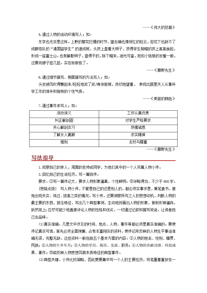 第二单元写作课　热爱生活，热爱写作-2022-2023学年八年级语文上册同步考点基础+提升+拓展三步通关（部编版） 试卷02