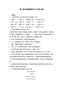 第二周作业部编版语文九年级上册