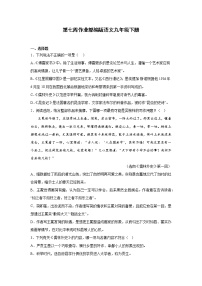 第七周作业部编版语文九年级下册