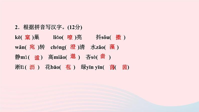 语文人教版七年级上册同步教学课件专题复习1 字音字形第3页