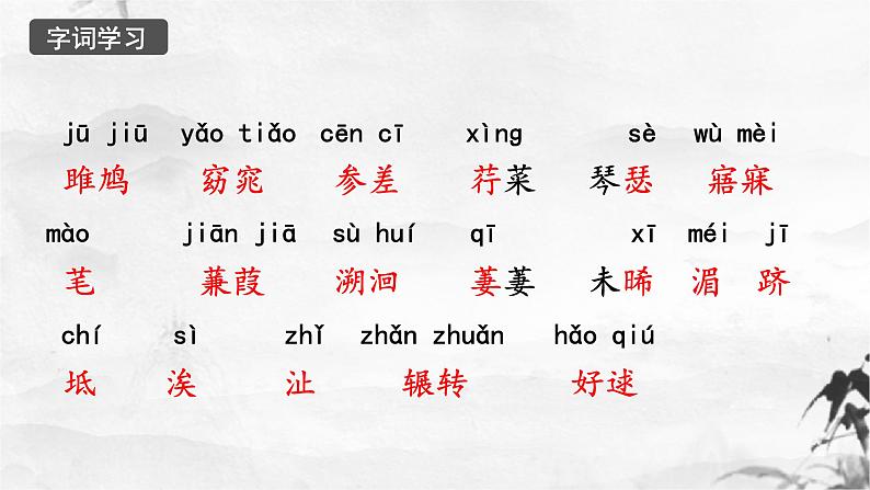 新人教部编版语文八下：第12课《诗经》二首-蒹葭 课件05