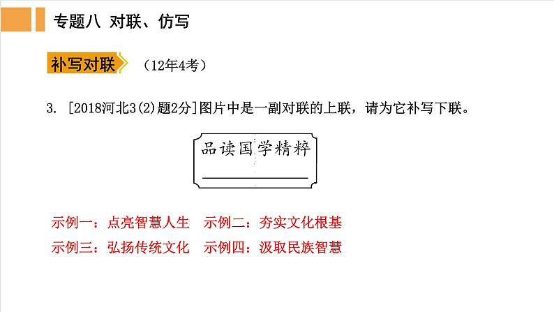 人教部编版语文中考对联仿写指导精品课件PPT第4页