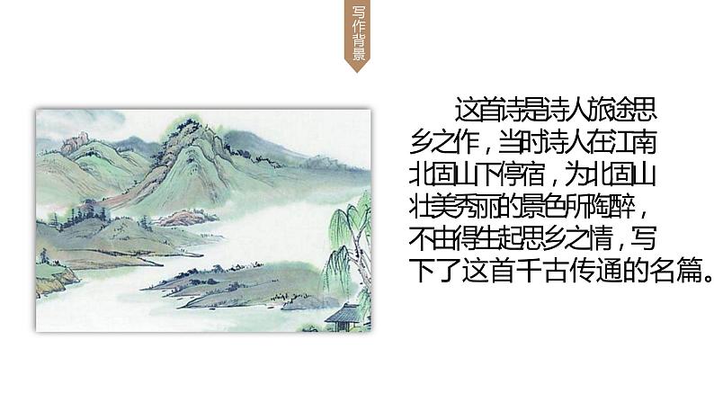 人教部编版七年级语文上册《次北固山下》教学课件第4页