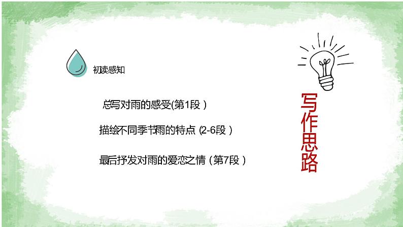 人教部编版七年级语文上册《雨的四季》课件08