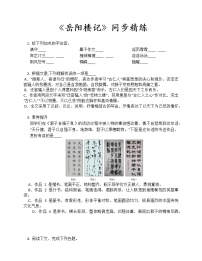 初中语文11 岳阳楼记课时练习