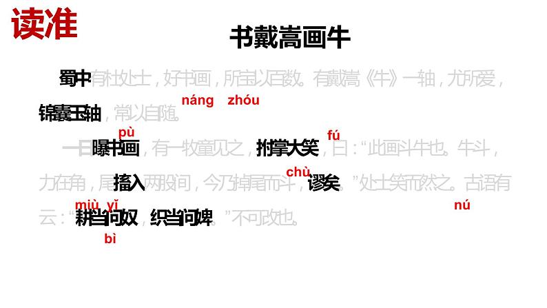 人教部编版六年级上册《书戴嵩画牛》课件05