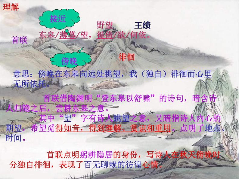 部编版八年级语文上册--13.唐诗五首（野望+黄鹤楼+使至塞上+渡荆门送别+钱塘湖春行）（精品课件）06