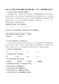 2022年全国中考语文真题分项汇编专题3句子病句和标点符号含答案解析