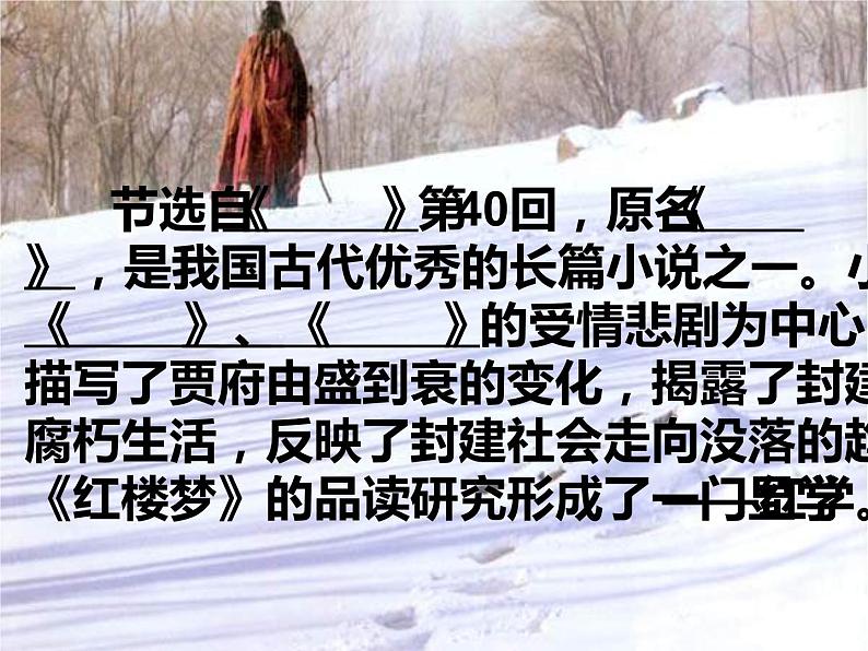 人教部编版九年级语文上册《刘姥姥进大观园》课件04