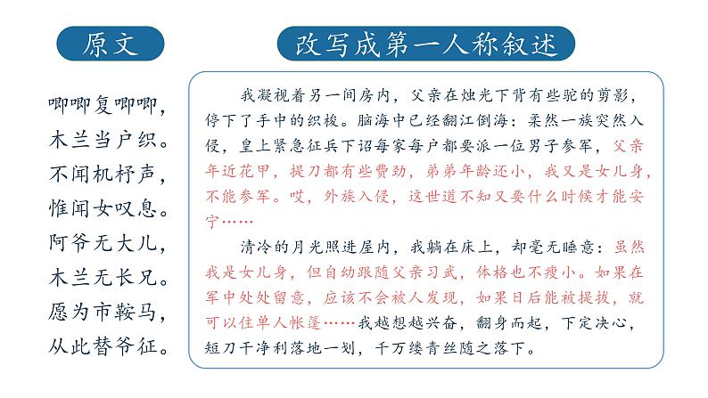 人教部编版九年级语文上册《学习改写》改变叙事角度教学课件第7页