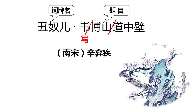 人教部编版九年级语文上册《丑奴儿 书博山道中壁》教学课件01