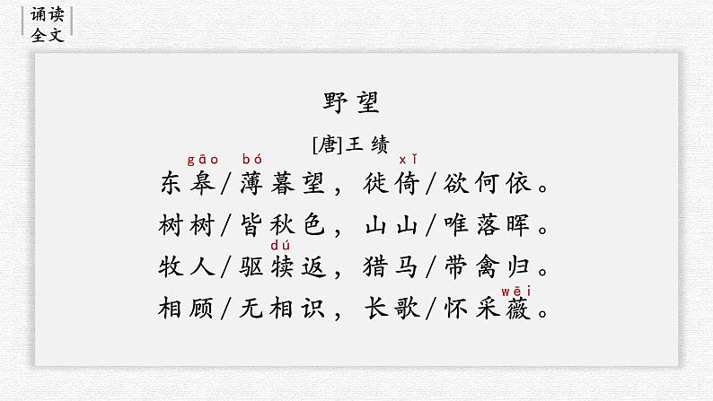部编版八年级语文上册课件--第13课《唐诗五首——野望》06