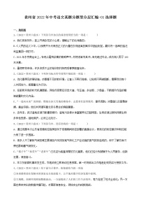 贵州省2022年中考语文真题分题型分层汇编-01选择题