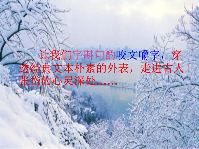 人教部编版九年级上册《湖心亭看雪》课件02