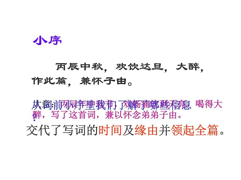 人教部编版九年级上册《水调歌头 明月几时有》课件08