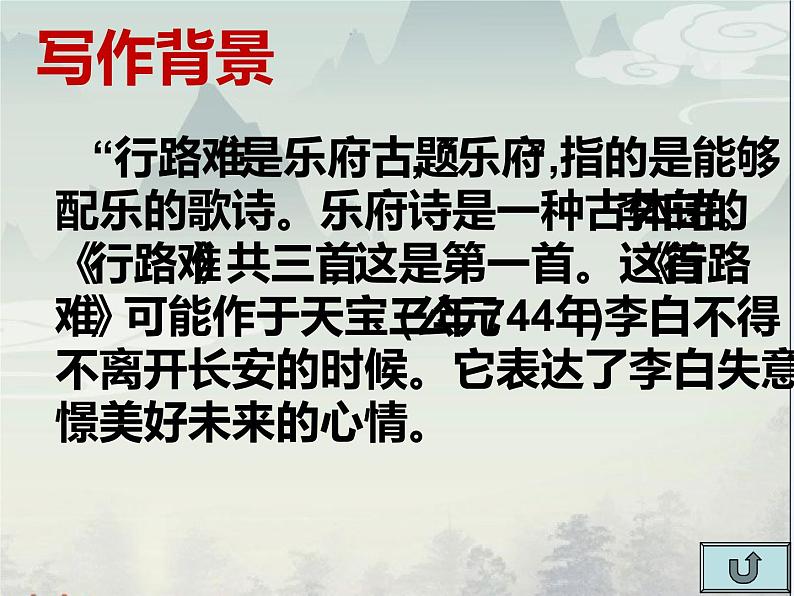 人教部编版九年级上册《行路难》课件第7页