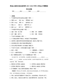 黑龙江省哈尔滨市香坊区2021-2022学年七年级上学期期末语文试题(含答案)