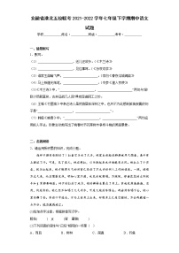 安徽省淮北五校联考2021-2022学年七年级下学期期中语文试题(含答案)