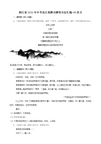 浙江省2022年中考语文真题分题型分层汇编-08作文