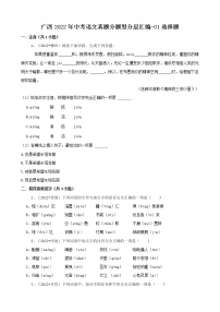 广西2022年中考语文真题分题型分层汇编-01选择题