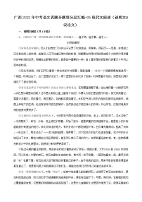 广西2022年中考语文真题分题型分层汇编-05现代文阅读（说明文&议论文）