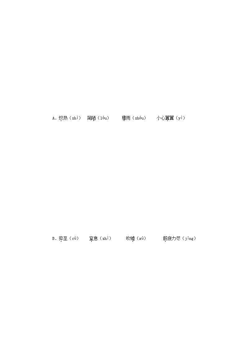 八年级语文上册知识梳理与能力训练（部编版）-专题05 美丽的颜色02