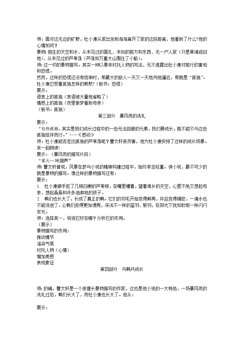 16.《孤独之旅》教学实录含反思第2页