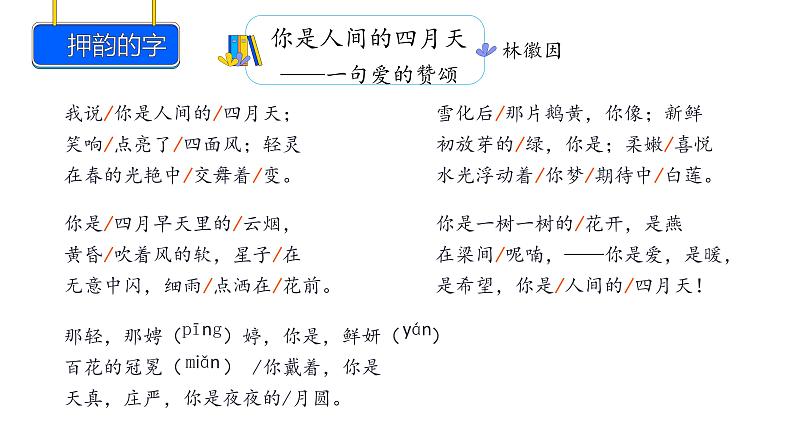 人教部编版九年级上册《你是人间的四月天》课件05
