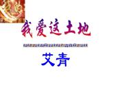 人教部编版九年级上册《我爱这土地》课件