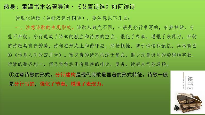 人教部编版九年级上册名著导读《艾青诗选》课件第2页
