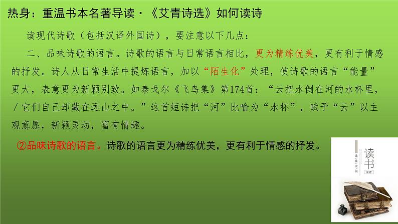 人教部编版九年级上册名著导读《艾青诗选》课件第3页