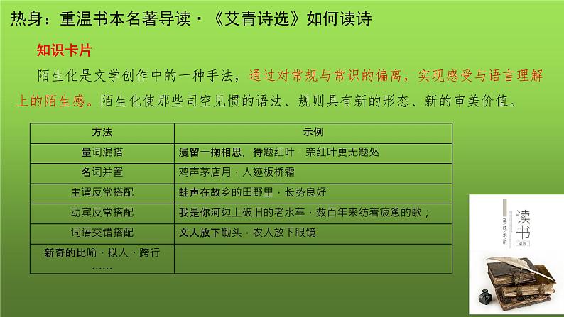 人教部编版九年级上册名著导读《艾青诗选》课件第4页