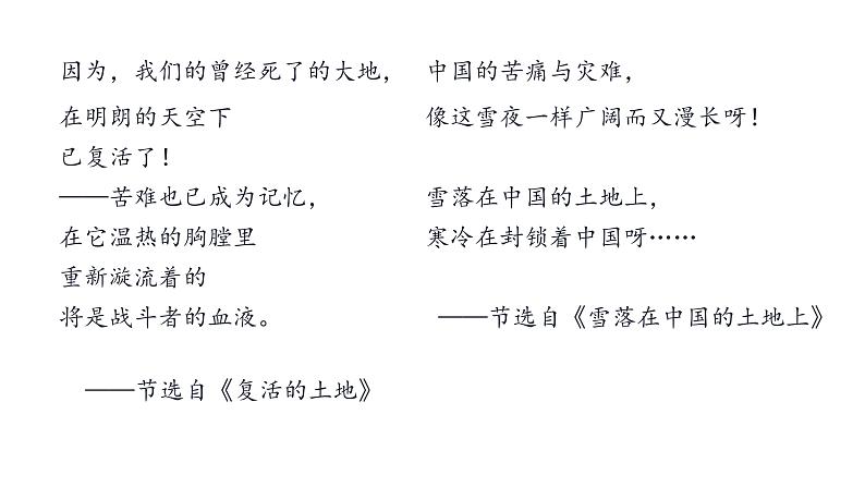人教部编版九年级上册《艾青诗选》教学课件06