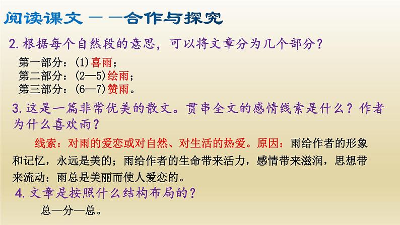 部编七年级语文上册雨的四季课件第8页