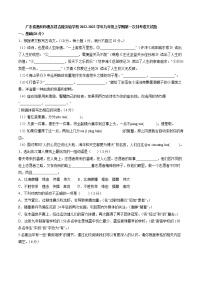 广东省惠州市惠东县吉隆实验学校2022-2023学年九年级上学期第一次月考语文试题(含答案)