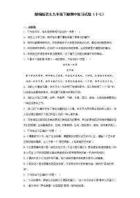 部编版语文九年级下册期中复习试题（十七）