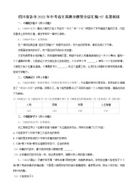 四川省各市2022年中考语文真题分题型分层汇编-07名著阅读