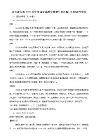 四川省各市2022年中考语文真题分题型分层汇编-06综合性学习