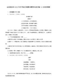 山东省各市2022年中考语文真题分题型分层汇编-11古诗词赏析