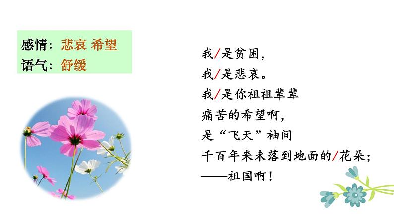 统编版九年级语文下册课件 第1单元 1  祖国啊，我亲爱的祖国07