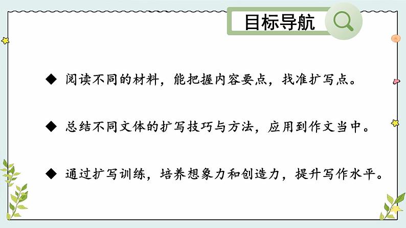 部编版初中语文九年级下册 第一单元 写作 学习扩写【考点精讲版】 PPT课件02