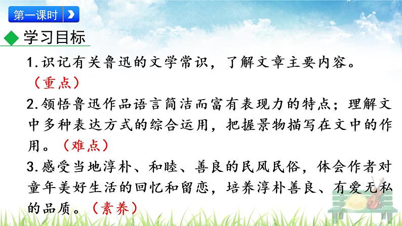 新人教部编版语文八年级下册《 社戏》课件第3页