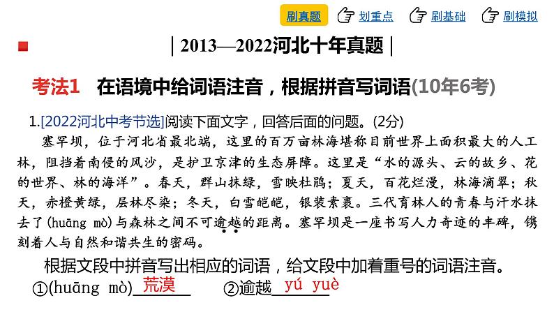 中考语文复习--专题四 字音字形（含查字典）课件第6页
