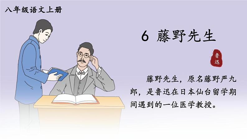 部编版语文八年级上册 6 藤野先生 精讲课件第1页