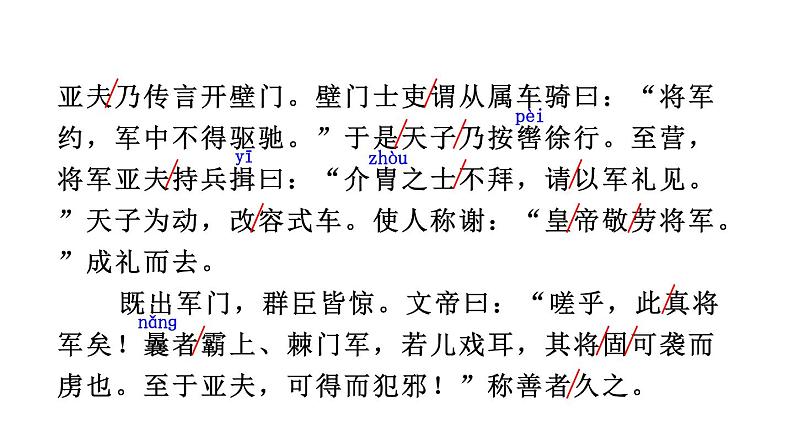 部编版语文八年级上册 25 周亚夫军细柳 精讲课件08