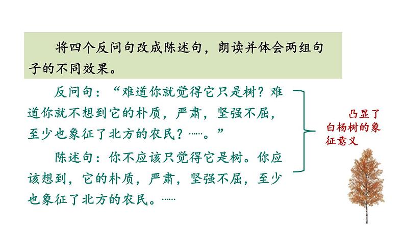部编版语文八年级上册  15 白杨礼赞【第二课时】 课件第7页