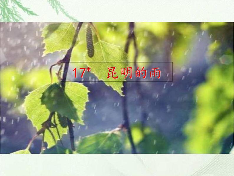 部编版八年级语文上册--17.昆明的雨（精品课件）第1页