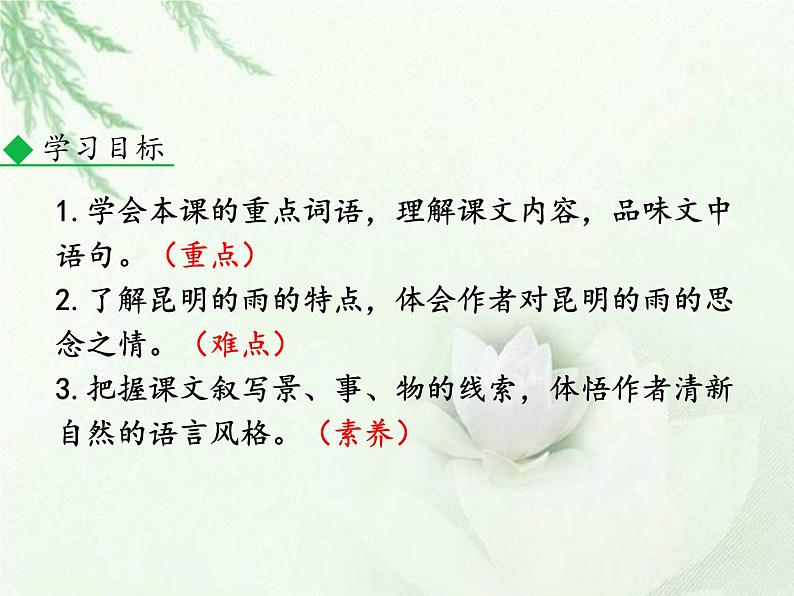 部编版八年级语文上册--17.昆明的雨（精品课件）第2页