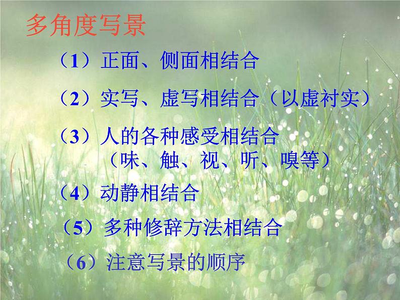 2023届中考语文二轮复习：景物描写课件第4页