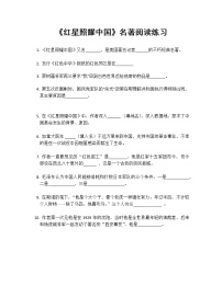 初中语文人教部编版八年级上册名著导读 《红星照耀中国》：纪实作品的阅读精练